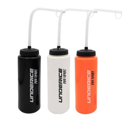 China Body: LDPE/HDPE BPA Free Leakproof Plastic Squeezable Boxing Hockey Sport Water Bottles With Long Straw football bicycle water bottles for sale