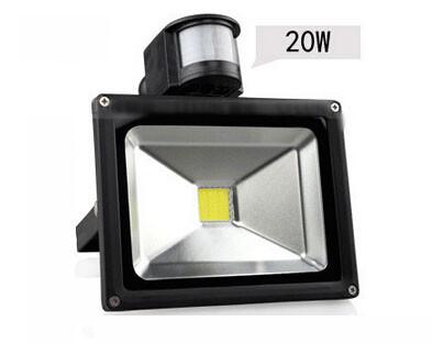 China 20W PIR LED Flood Lights 3000K 4000K 5000K 6500K Color Temperature Human Body Induction Lamp Building Bridges for sale