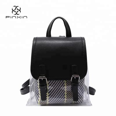 China Other China Manufacturers New Fashion Women Clear PVC Transparent Backpack Te koop