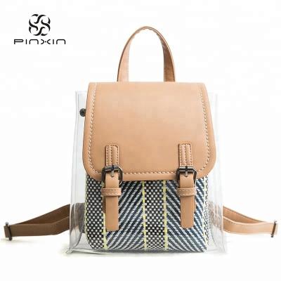 China Custom Outdoor Fashion Unique Ladies Jelly Backpack Transparent Clear PVC Backpack Waterproof For Teenage Girls Te koop