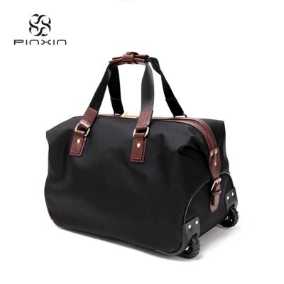 China Wholesale Water Resistant Factory Price Single Trolley Travel Luggage Bag Trolley Travel Bag Black Suitcase for sale