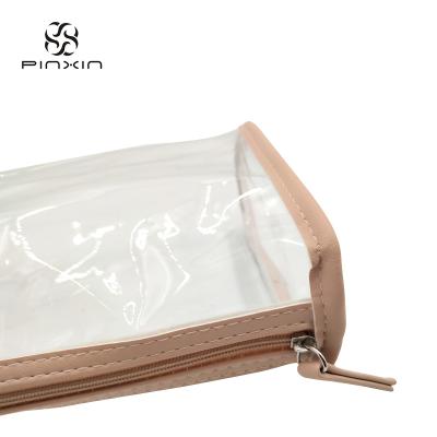 China New Design Soft PVC Custom Transparent Makeup Bag Cosmetic Pouch for sale