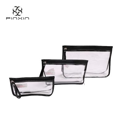 China Reusable Hot Selling PVC Transparent Square Promotional Gift Items Promotional Advertising Cosmetic Bag for sale