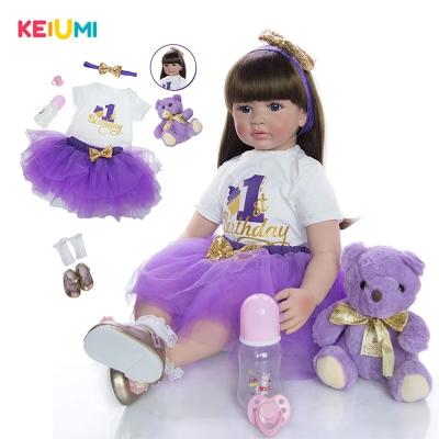 China stuffed & Plush Toy Hot Sale Realistic Toy Toddler Birthday Gifts Bedtime Friend Baby Girl 60cm Babies Reborn Soft Body Silicone Cloth Doll for sale