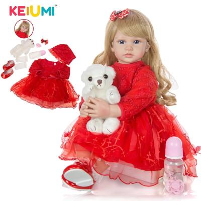 China stuffed & KEIUMI Plush Toy 24 Inch Reborn Baby Dolls Elegant Reborn Friend Soft 60 Cm Body Cloth Vinyl Children Princess Doll Lifelike Boneca for sale