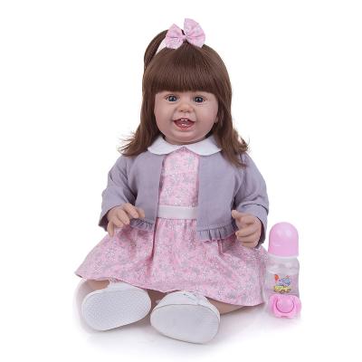 China stuffed & Plush Toy Sugar Cubs Happy Smile 27inch 68cm Cloth Reborn Body Dolls Reborn Toddler Baby Doll Soft Toys For Kids Birthday Gifts for sale