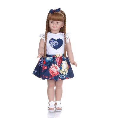 China stuffed & Full Silicone Cute 78cm Plush Toy Holder Toddler Baby - Handmade Reborn Baby Dolls Collection Toy Realistic Bebe Girl Dressed Doll for sale