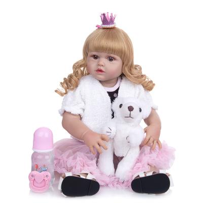 China stuffed & Reborn Princess Day Reborn Gift Baby Doll Boneca Toy For Children Realistic Fashion Body 57cm Vinyl Plush Toy KEIUMI Hot Sale Dolls Full for sale