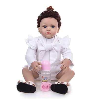 China stuffed & Realistic Princess Ethnic Bath Bebe Doll Toys For Kids Toddler Full Body Silicone Toy KEIUMI 57cm Plush Reborn Baby Dolls Realistic Birthday Gifts for sale