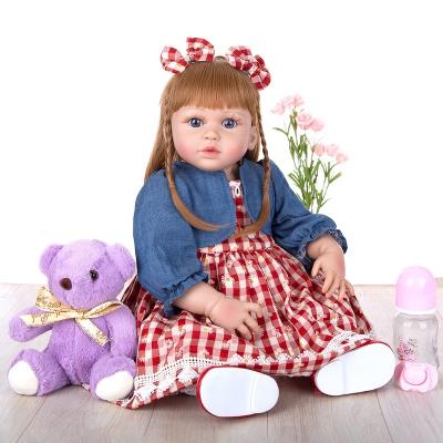 China stuffed & KEIUMI Plush Toy Realistic Newborn Princess Girl Bebe Reborn Dolls Toy For 23 Inch Full Silicone Hair Cute Long Hair Baby Dolls Birthday Gifts for sale