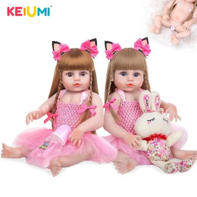 China stuffed & KEIUMI 19 Inch Reborn Baby Plush Toy - Realistic Body Bebe Reborn Menina Waterproof Full Silicone Doll Toy for Birthday Christmas Gifts for sale