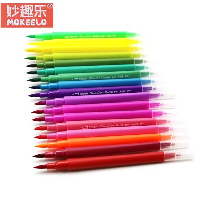 China Mokeelo box12colour soft plastic marker set with soft design color marker pen tip 891 for sale