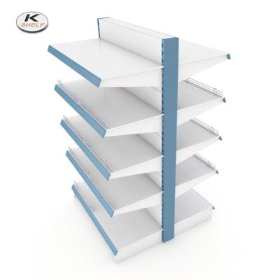 China Factory Wholesale Price Retail Store Gondola Display Shelving /Good Quality Metal Double Side Double Side Supermarket Shelf for sale