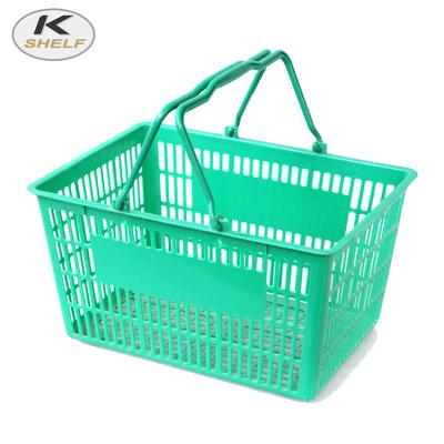 China Eco - Friendly Retail Plastic Hand Held Shopping Baskets For Supermarket And Store Supplies for sale