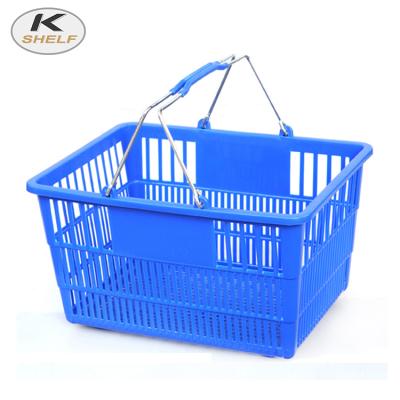 China Eco-Friendly Retail Supermarket Used Carry Small Shopping Basket With Handle for sale