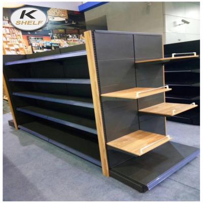 China Double Sided Frame Supermarket Metal Shelf Retail Store Wine Promotional Advertising Display Stand for sale