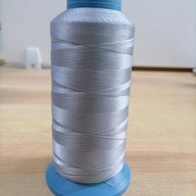 China Factory Wholesale High Tenacity Fiber Leather Goods Thread High Hardness 250D/3 Light Gray Polyester Sewing Thread for sale