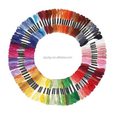 China Sustainable Embroidery Floss Skeins Thread Rainbow Color Cross Stitch Crafts Floss for sale