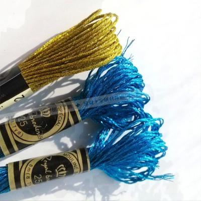 China Viable Stitch Metallic Cross Thread Embroidery Floss Floss Metallic Embroidery Thread for sale