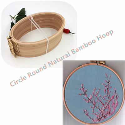 China Hot Sale China Craft Tools Cross Stitch Supplies Circle Round Natural Bamboo Embroidery Hoops for sale