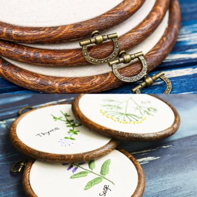 China China high quality ABS wooden like grain around formed embroidery hoop for sale