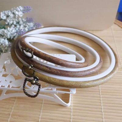 China China Craft Tools Cross Stitch Supplies Circle Round ABS Embroidery Hoops for sale