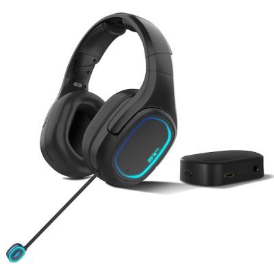 China Fashionable Headband Design 2.4G Wireless Gaming Headset Led Over Ear 7.1 PC PS4 PS5 Headset Game With Microphone for sale