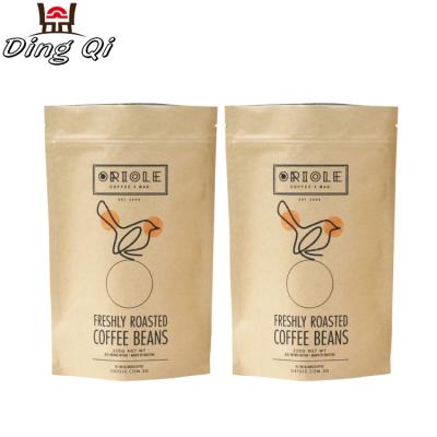 China Kraft paper moisture proof coffee bags with clear window /doypack with zipper or side gusset or quad seal for sale