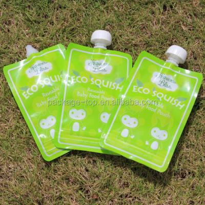 China Baby Moisture Proof Package Drinks Clear Juice Bag Spout Stand Up Pouch Plastic Food Packaging for sale