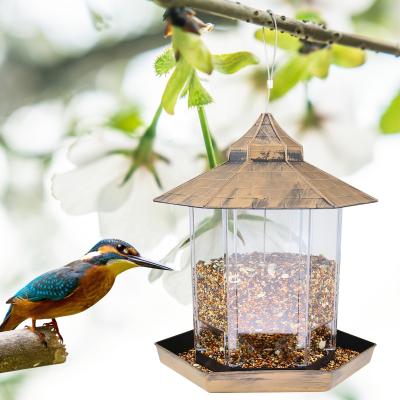 China Sustainable Garden Country Home Waterproof Design Decorative Hanging Wild Bird House Feeder for sale