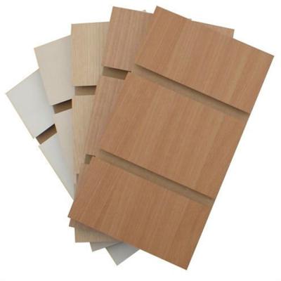 China Modern Colorful MDF Board Slat Wall Slot Melamine Decoration Melamine Decoration Slatwall Panel MDF Wooden Board for sale