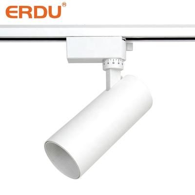 China ERDU Modern Modern Showroom Lighting Smart Aluminum Color Track Lighting System 10w 20w 30w Housing COB Track Spotlight for sale