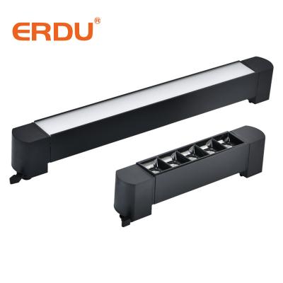 China ERDU Track Light Modern Angle Adjustable Square Anti-Glare Cob Track Light Linear Led Spot Light Free System for sale