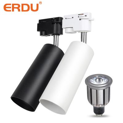 China Modern ERDU Led Rail Housing Mr16 Light Aluminum Gallery Lighting Outdoor Mounted COB Projector Track Light Gu10 for sale