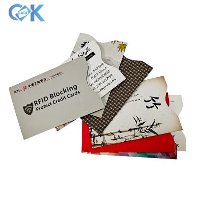 China Promotion/club/advertisement/business/supermarket/factory direct supply RFID trade signal etc. blocking card sleeve protector for sale