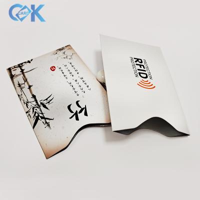 China Promotion/club/advertising/business/supermarket/direct card protector combo rfid-commercial sales rfid etc. blocking paper sleeve for sale