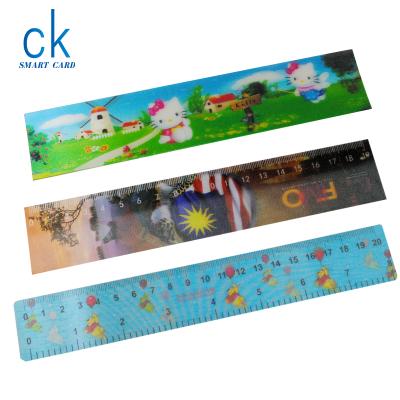 China Wholesale School Kids Customized Clear Plastic PVC Lenticular Ruler Custom Design 3D Lenticular/Plastic Straight Ruler 3D Design for sale