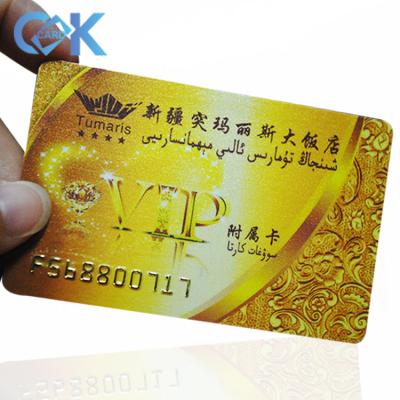 China Good Quality PVC ABS/PET CR80 PVC Loyalty Card With Embossed Number for sale