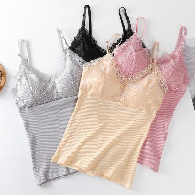 China New fashion cotton lace suspender bra vest tube top thin QUICK DRY women's seamless bra for sale