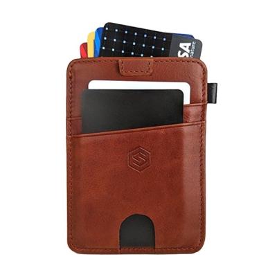 China Minimalist Thin Front Pocket RFID Brand Blocking Dermis Brand Wallets For Men for sale