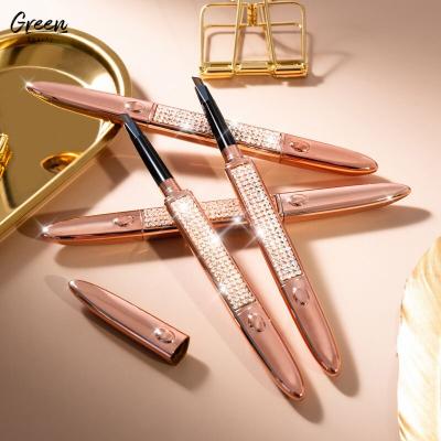 China Custom Logo Factory Private Label Brow Pencil New Trendy Diamond Tube Eyebrow Pencil Korea Custom Waterproof Brow Pencil for sale