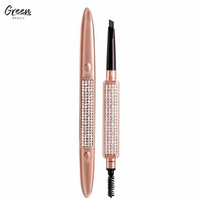 China Wholesale Private Label Waterproof Rose Gold Diamond Brow Pomade and 3D Pencils Eyebrow Pencil Long-lasting Private Label Multi-use Brow Pencil for sale