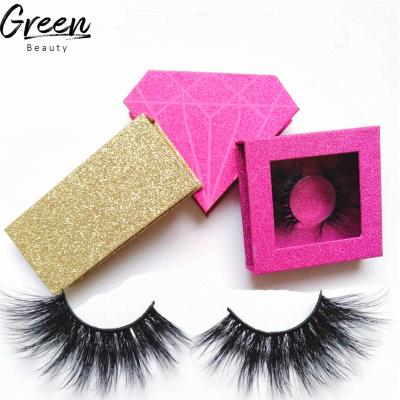 China New Style 25mm 3D Mink Eyelashes With Cheap Box Long Highlights Natural Seller for sale