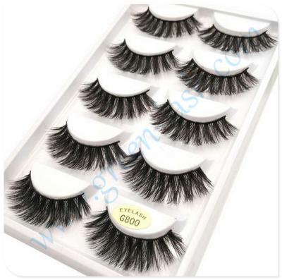 China Fashionable Custom Box Long 2020 Private Label 3D Mink Eyelashes Natural Silk Synthetic Eyelashes Wick for sale