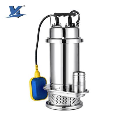 China QDX WQ 304 Stainless Steel Corrosion Resistant Electric Small Diameter Sewage Submersible Pump for sale