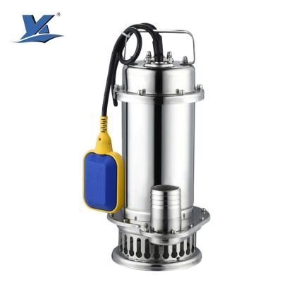 China 220V stainless steel submersible sewage QDX WQ submersible water pump for agricultural irrigation for sale