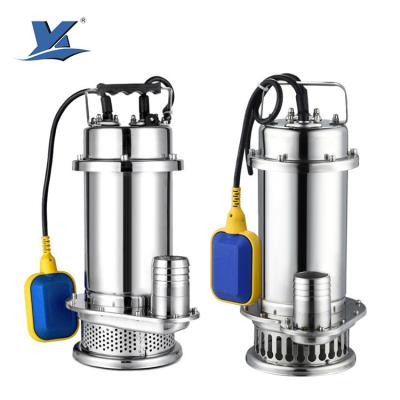 China Submersible QDX WQ Submersible Pump Stainless Steel Centrifugal Clean Water Pump With Float Switch for sale