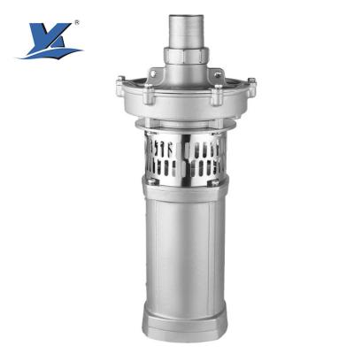 China QY 304 Stainless Steel Centrifugal Submersible Oil Filled Borehole Water Pump for sale