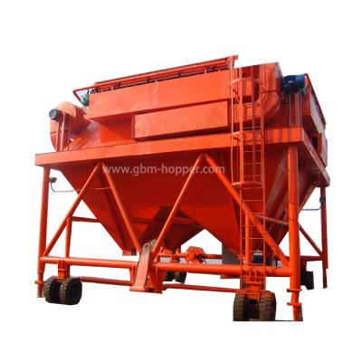 China Building Material Stores Bandage Type Mobile Weiging Hopper And Bagging Hopper for sale