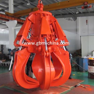 China Building Material Stores Material Handling Equipment Scrap Metal Grab Orange Peel Grab for sale